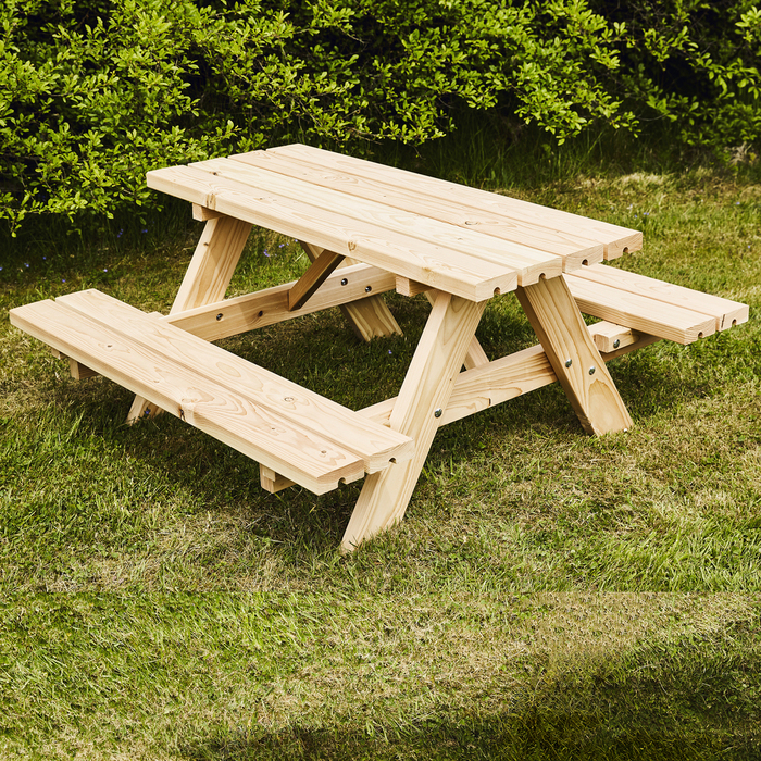 Bord-/bänkset Junior Lärkträ 120 x 129 cm Nordic Play